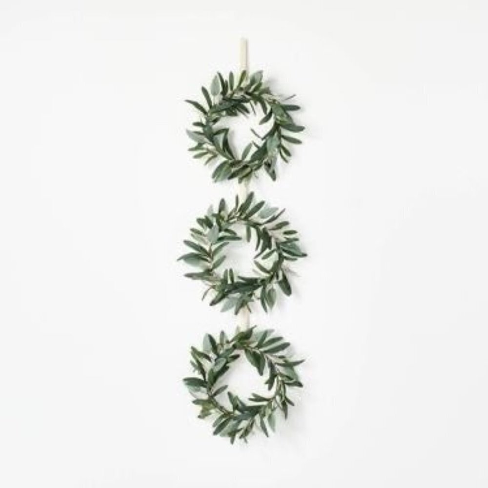 Threshold Studio McGee Set of 3 Mini Olive Wreaths Easter Spring Target 2022 NIB